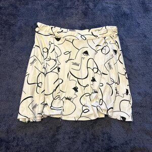 rainbow a-line mini flared skirt